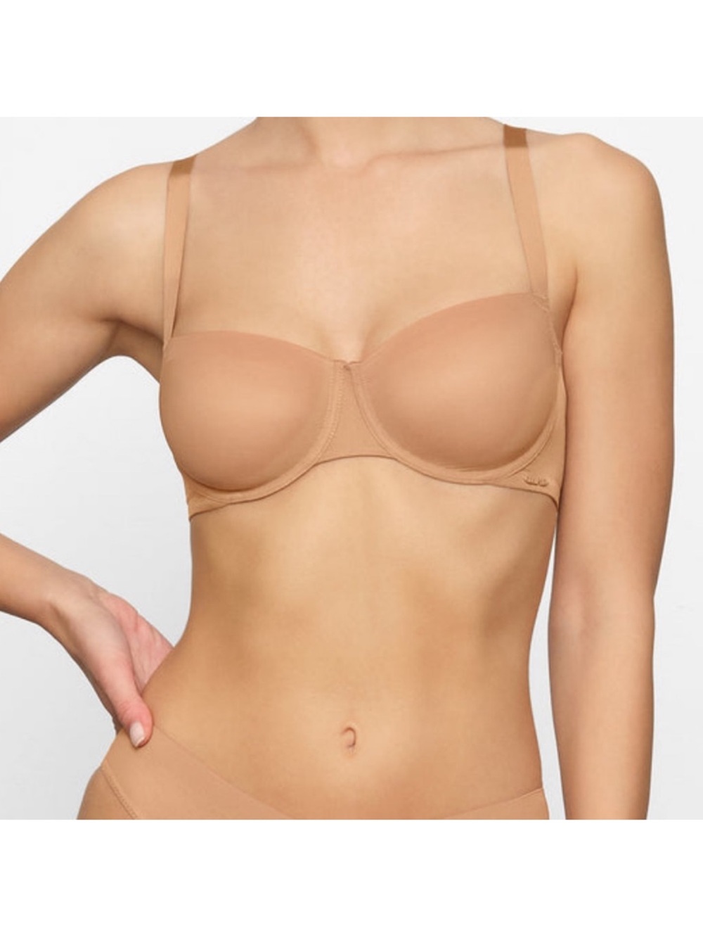 NWT SKIMS No Show Unlined Balconette Bra in Ochre 32B